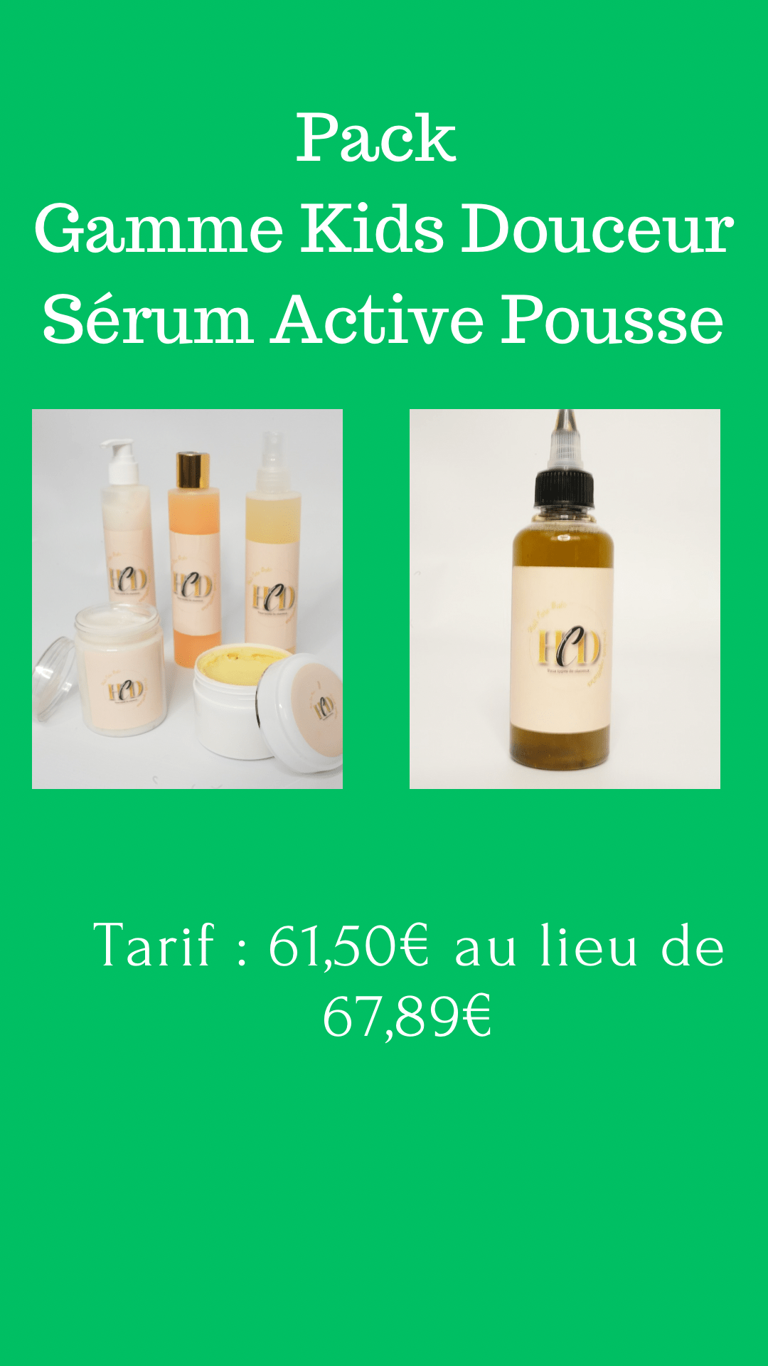 Pack 2 Gamme Kid's Douceur + Sérum active pousse