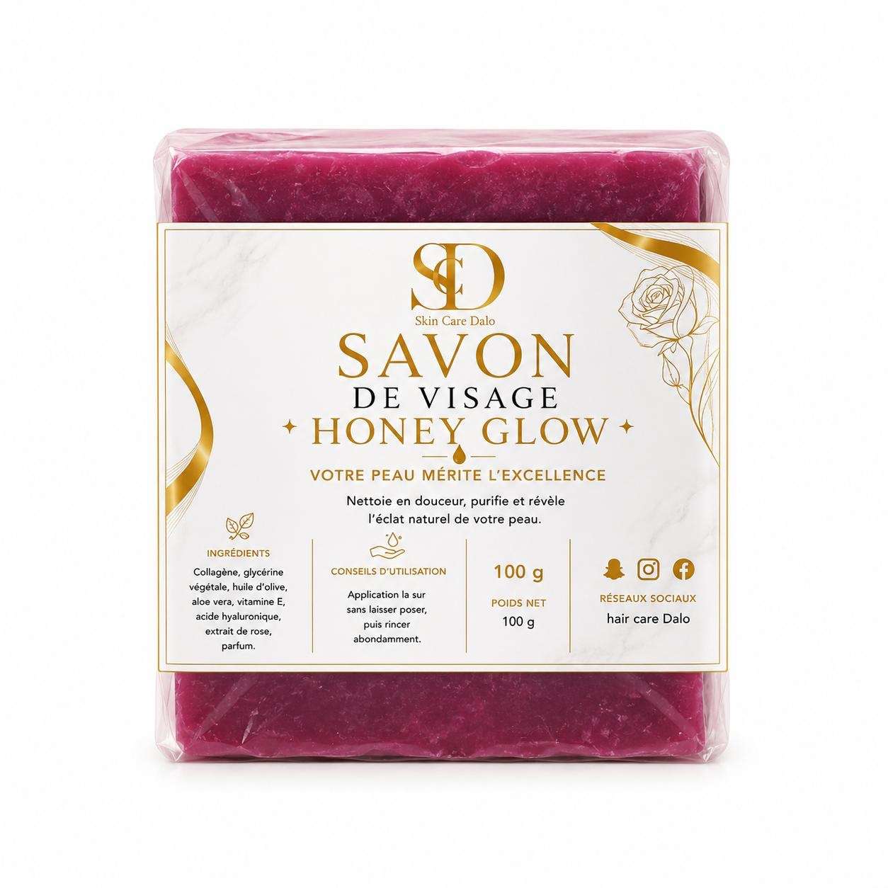 Savon de visage honey glow