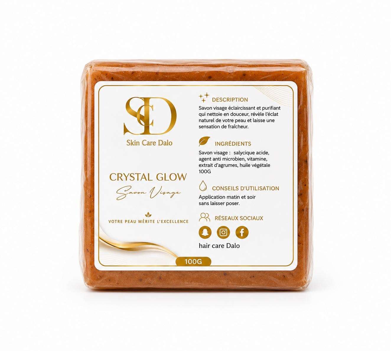 Savon de visage Crystal glow